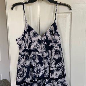 J Crew, classy navy ivory dress